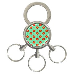 Flowers Pattern Ornament Template 3-ring Key Chains by Nexatart