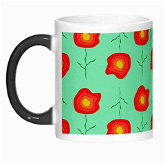 Flowers Pattern Ornament Template Morph Mugs by Nexatart