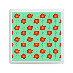 Flowers Pattern Ornament Template Memory Card Reader (square) by Nexatart