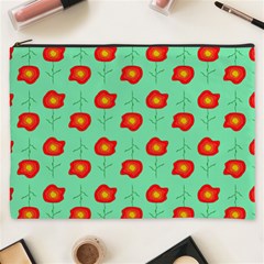 Flowers Pattern Ornament Template Cosmetic Bag (xxxl) by Nexatart