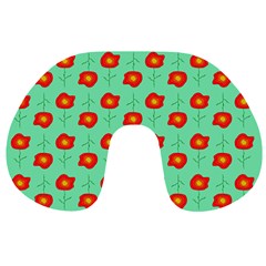 Flowers Pattern Ornament Template Travel Neck Pillows