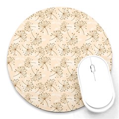 Dandelion Rose Rosa Flower Round Mousepads by Nexatart