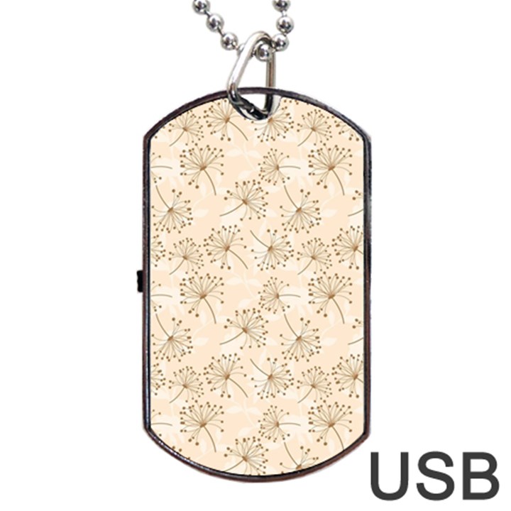 Dandelion Rose Rosa Flower Dog Tag USB Flash (Two Sides)