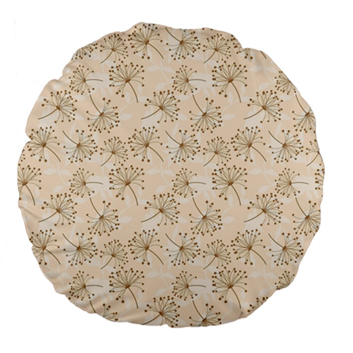 Dandelion Rose Rosa Flower Large 18  Premium Flano Round Cushions