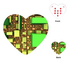 Blocks Cubes Construction Design Playing Cards (heart)