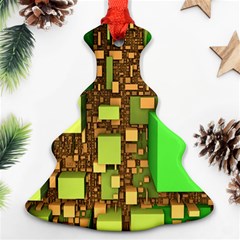 Blocks Cubes Construction Design Christmas Tree Ornament (two Sides)