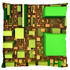 Blocks Cubes Construction Design Large Cushion Case (one Side) by Nexatart