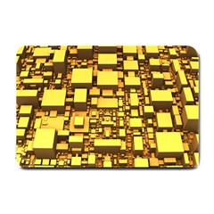 Cubes Grid Geometric 3d Square Small Doormat  by Nexatart