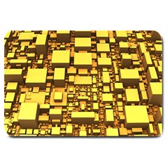 Cubes Grid Geometric 3d Square Large Doormat  by Nexatart