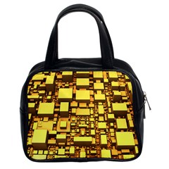 Cubes Grid Geometric 3d Square Classic Handbag (two Sides) by Nexatart