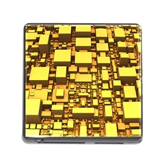 Cubes Grid Geometric 3d Square Memory Card Reader (square 5 Slot) by Nexatart