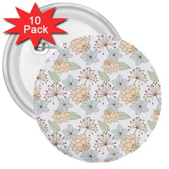 Dandelion Colors Nature Flower 3  Buttons (10 pack) 