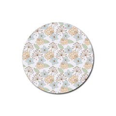 Dandelion Colors Nature Flower Rubber Round Coaster (4 pack) 