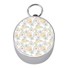 Dandelion Colors Nature Flower Mini Silver Compasses