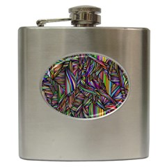 Background Wallpaper Abstract Lines Hip Flask (6 Oz) by Nexatart