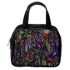 Background Wallpaper Abstract Lines Classic Handbag (one Side) by Nexatart