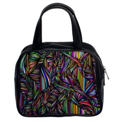 Background Wallpaper Abstract Lines Classic Handbag (two Sides) by Nexatart