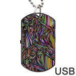 Background Wallpaper Abstract Lines Dog Tag USB Flash (Two Sides) Front