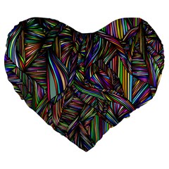 Background Wallpaper Abstract Lines Large 19  Premium Heart Shape Cushions by Nexatart