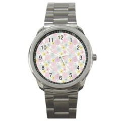 Dandelion Colors Flower Nature Sport Metal Watch by Nexatart