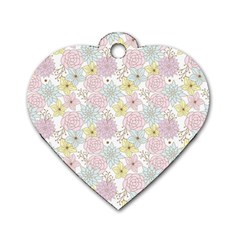 Dandelion Colors Flower Nature Dog Tag Heart (two Sides) by Nexatart