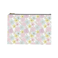 Dandelion Colors Flower Nature Cosmetic Bag (large) by Nexatart