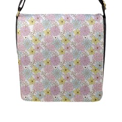 Dandelion Colors Flower Nature Flap Closure Messenger Bag (l) by Nexatart