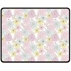 Dandelion Colors Flower Nature Double Sided Fleece Blanket (medium)  by Nexatart