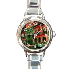 Havana Cuba Architecture Capital Round Italian Charm Watch by Nexatart