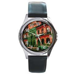 Havana Cuba Architecture Capital Round Metal Watch by Nexatart