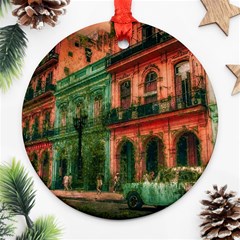 Havana Cuba Architecture Capital Ornament (round) by Nexatart