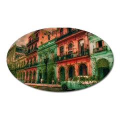 Havana Cuba Architecture Capital Oval Magnet by Nexatart