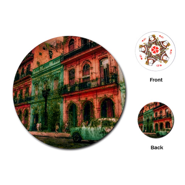 Havana Cuba Architecture Capital Playing Cards (Round)