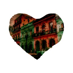 Havana Cuba Architecture Capital Standard 16  Premium Heart Shape Cushions by Nexatart