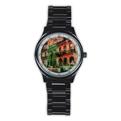 Havana Cuba Architecture Capital Stainless Steel Round Watch by Nexatart