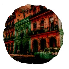 Havana Cuba Architecture Capital Large 18  Premium Flano Round Cushions by Nexatart