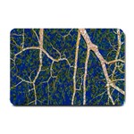 Green Leaves Blue Background Night Small Doormat  24 x16  Door Mat