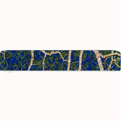 Green Leaves Blue Background Night Small Bar Mats by Nexatart