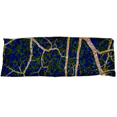 Green Leaves Blue Background Night Body Pillow Case Dakimakura (two Sides) by Nexatart