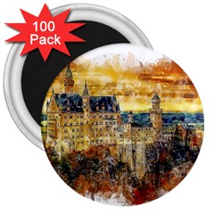 Architecture Castle Fairy Castle 3  Magnets (100 Pack) by Nexatart