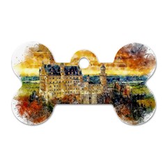 Architecture Castle Fairy Castle Dog Tag Bone (one Side) by Nexatart