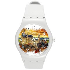 Architecture Castle Fairy Castle Round Plastic Sport Watch (m) by Nexatart