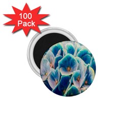 Hydrangeas Blossom Bloom Blue 1 75  Magnets (100 Pack)  by Nexatart