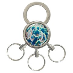 Hydrangeas Blossom Bloom Blue 3-ring Key Chains by Nexatart