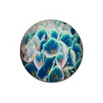 Hydrangeas Blossom Bloom Blue Magnet 3  (Round) Front