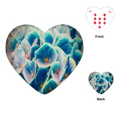 Hydrangeas Blossom Bloom Blue Playing Cards (heart)