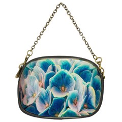 Hydrangeas Blossom Bloom Blue Chain Purse (two Sides) by Nexatart