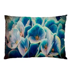 Hydrangeas Blossom Bloom Blue Pillow Case by Nexatart