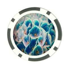 Hydrangeas Blossom Bloom Blue Poker Chip Card Guard (10 Pack) by Nexatart