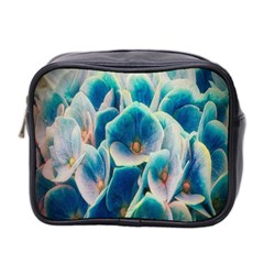 Hydrangeas Blossom Bloom Blue Mini Toiletries Bag (two Sides) by Nexatart